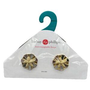 Lindsay Phillips Serafina Interchangeable Snaps One Size Gold & Silver